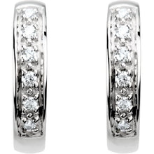 Load image into Gallery viewer, 14K Gold 1/10 CTW Diamond Hoop Earrings