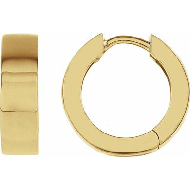 14K-18K Gold 14.5 mm Hinged Earrings