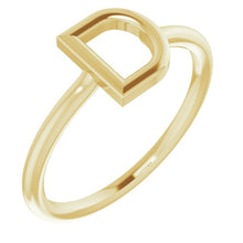 Load image into Gallery viewer, 14K Gold Initial Ring