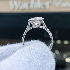 Elongated Cushion Cut Halo Setting – Wachler Diamonds