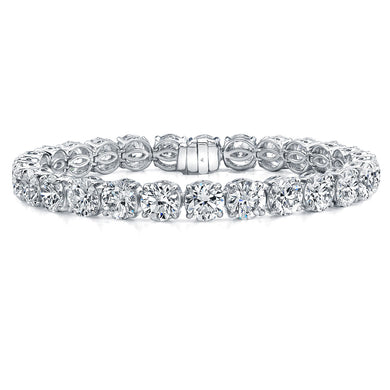 Round Brilliant Cut Straight Line Diamond Bracelet, Bracelet,  - [Wachler]