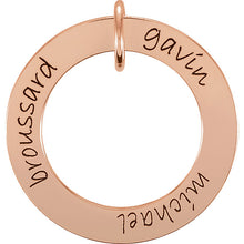 Load image into Gallery viewer, 14k Gold Engravable Loop Pendant, Pendant,  - [Wachler]
