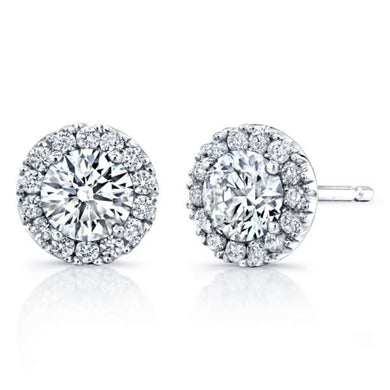 Round Brilliant Diamond Stud Earrings, Earrings,  - [Wachler]