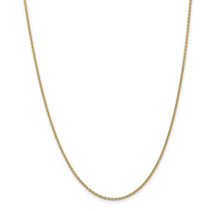 14k Gold 2mm Cable Pendant Chain