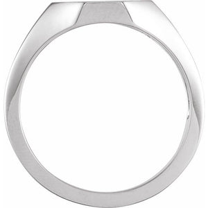 14K Gold 12.4x12.1 mm Men's Octagon Signet Ring