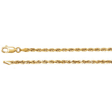 Load image into Gallery viewer, 14K Gold 1.6 mm Diamond Cut Rope Chain, Necklace,  - [Wachler]