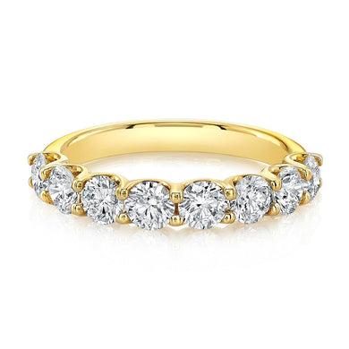Round Diamond Yellow Gold Eternity Band, Wedding Bands,  - [Wachler]