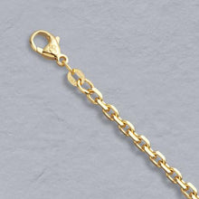 Load image into Gallery viewer, 14k Gold 3mm Diamond Cut Cable Chain