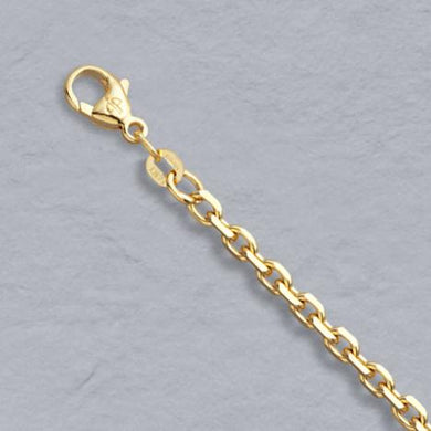 14k Gold 3mm Diamond Cut Cable Chain