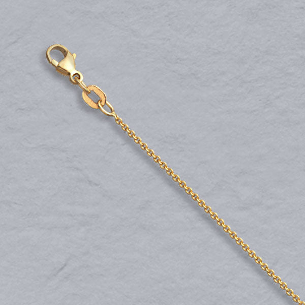 14k Gold 1mm Cable Pendant Chain – Wachler Diamonds
