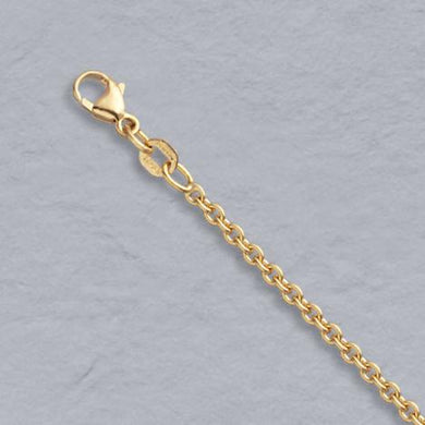 14k Gold 2mm Cable Pendant Chain