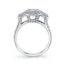 Load image into Gallery viewer, Halo Radiant Tapered Baguette Engagement Ring, Engagement Ring,  - [Wachler]