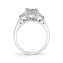Load image into Gallery viewer, Emerald Cut with Step Trapezoid Cut Engagement Ring, Engagement Ring,  - [Wachler]