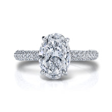Load image into Gallery viewer, Micro Pave Oval Engagement Ring, Engagement Ring,  - [Wachler]