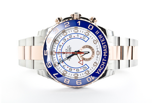 Unworn Fully Stickered Rolex Yacht-Master II Two Tone SS 18k Rose Gold White Dial Watch 44mm, Watch,  - [Wachler]