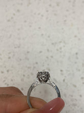 Load image into Gallery viewer, Tacori 18k White Gold Ring With Diamonds &amp; Cubic Zirconia
