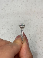 Load image into Gallery viewer, Tacori 18k White Gold Diamond Halo &amp; Cubic Zirconia Ring