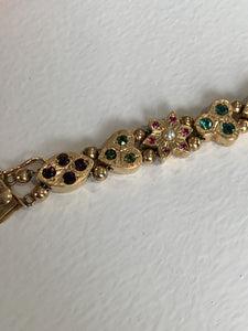 Vintage Slide Charm Bracelet 14k Yellow Gold