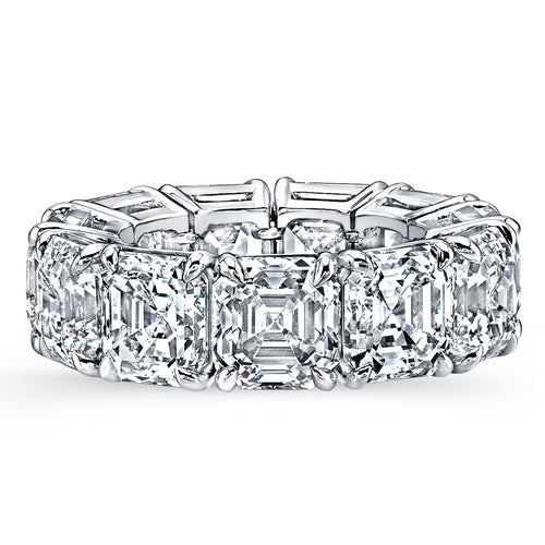 Asscher Cut Diamond Eternity Wedding Band, Wedding Bands,  - [Wachler]