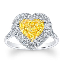 Load image into Gallery viewer, Fancy Yellow Heart Shaped Diamond Fashion Ring, Fashion Rings,  - [Wachler]