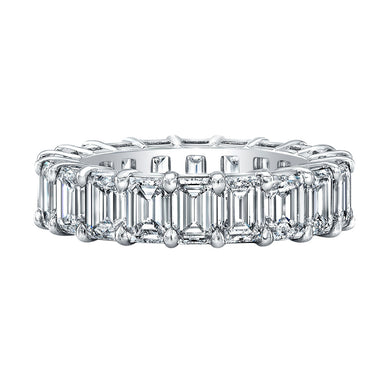 Emerald Cut Eternity Band 6.69 Carats Total, Bands for her,  - [Wachler]