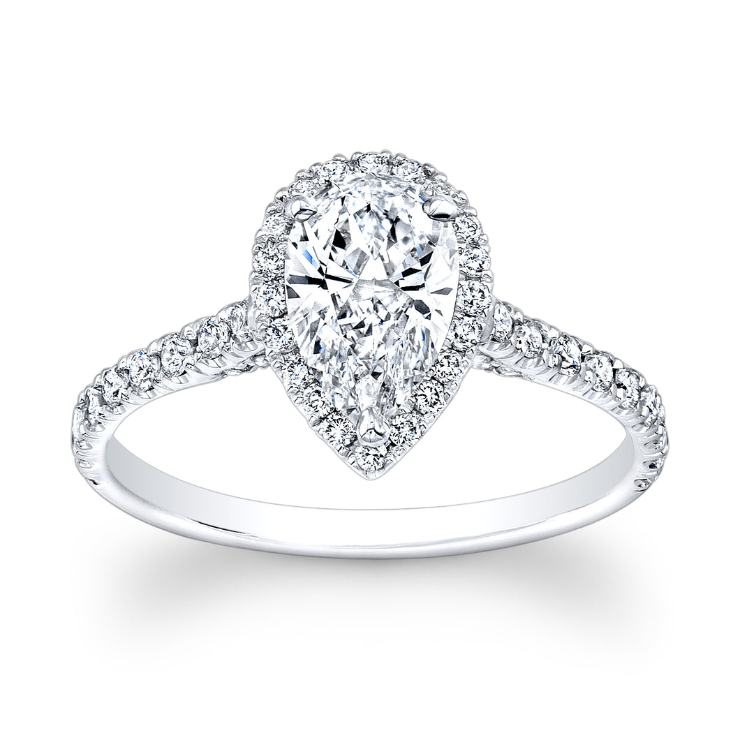 Pear Shaped Diamond Engagement Ring, Engagement Ring,  - [Wachler]