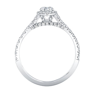 Marquise Cut Diamond Engagement Ring with Pave Halo, Engagement Ring,  - [Wachler]