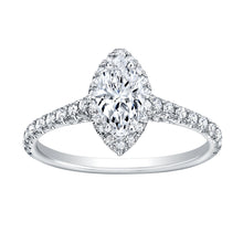 Load image into Gallery viewer, Marquise Cut Diamond Engagement Ring with Pave Halo, Engagement Ring,  - [Wachler]