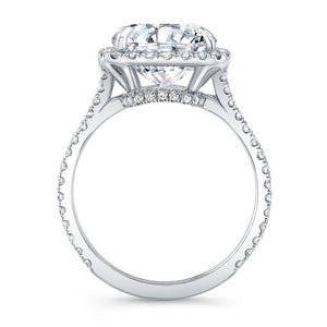 Asscher Cut Diamond Engagment Ring with Pave Halo, Engagement Ring,  - [Wachler]