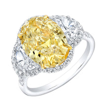 Load image into Gallery viewer, Fancy Yellow Oval Cut Diamond Engagement Ring, Engagement Ring,  - [Wachler]