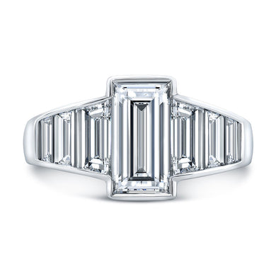 Emerald Cut Diamond Engagement Ring, Engagement Ring,  - [Wachler]