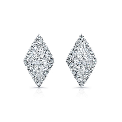 Trillion Cut Diamond Stud Earrings, Earrings,  - [Wachler]