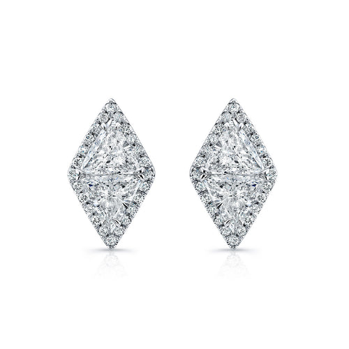 Trillion Cut Diamond Stud Earrings, Earrings,  - [Wachler]