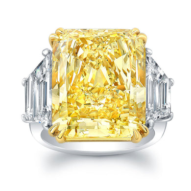 Fancy Yellow Radiant Cut Diamond Engagement Ring, Engagement Ring,  - [Wachler]