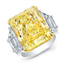 Load image into Gallery viewer, Fancy Yellow Radiant Cut Diamond Engagement Ring, Engagement Ring,  - [Wachler]