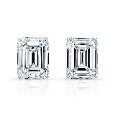 20.18ct Emerald Cut Diamond Stud Earrings, Earrings,  - [Wachler]