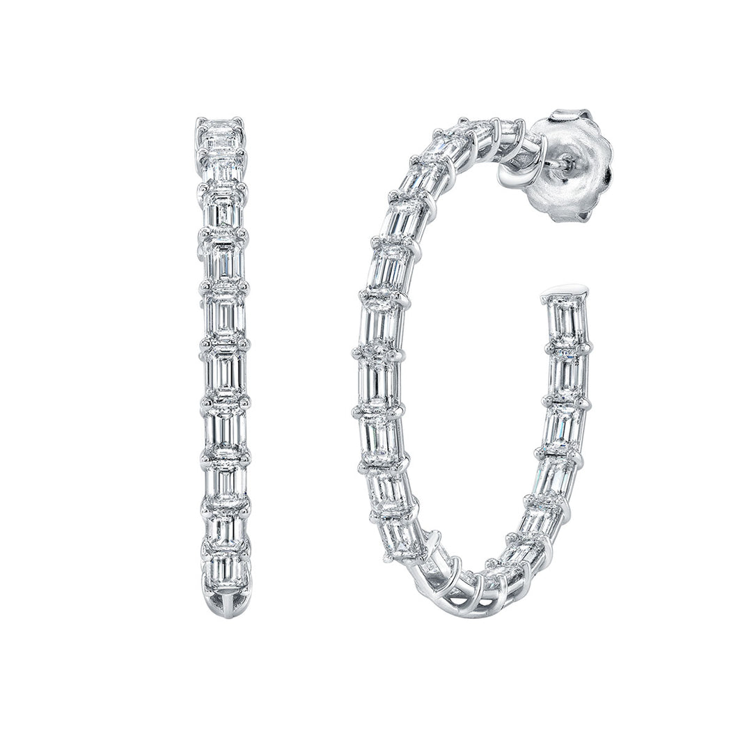13.69ct Diamond Hoop Earrings, Earrings,  - [Wachler]