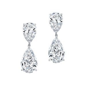 Pear Shaped Diamond Dangle Earrings, Earrings,  - [Wachler]