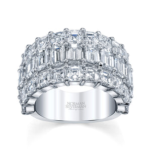 Multi Cut Diamond Wedding Ring, Bridal,  - [Wachler]