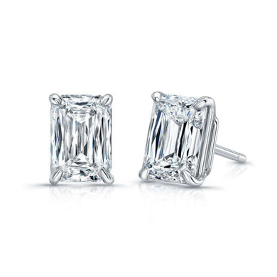 Emerald Cut Diamond Stud Earrings, Earrings,  - [Wachler]