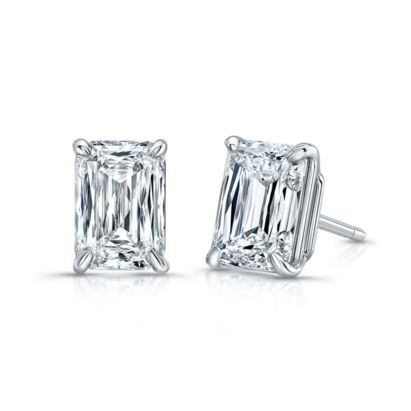 Emerald Cut Diamond Stud Earrings, Earrings,  - [Wachler]