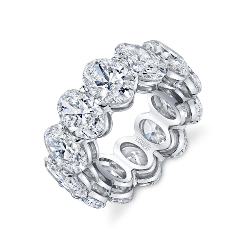 Oval Diamond Eternity Ring, Bridal,  - [Wachler]