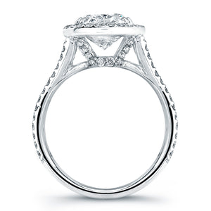 3 Carat Oval Diamond Engagement Ring with Pave Halo, Engagement Ring,  - [Wachler]