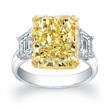 Load image into Gallery viewer, Fancy Yellow Radiant Cut Diamond Engagement Ring, Engagement Ring,  - [Wachler]