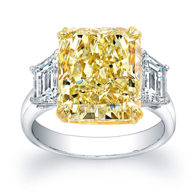 Fancy Yellow Radiant Cut Diamond Engagement Ring, Engagement Ring,  - [Wachler]
