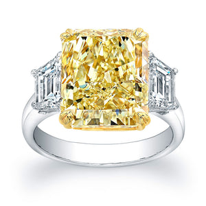 Fancy Yellow Radiant Cut Diamond Engagement Ring, Engagement Ring,  - [Wachler]