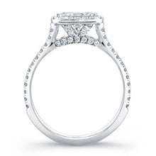Load image into Gallery viewer, Princess Cut Diamond Engagement Ring with Pave Halo, Engagement Ring,  - [Wachler]