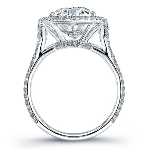 Oval Cut Diamond Engagement Ring with Pave Halo, Engagement Ring,  - [Wachler]