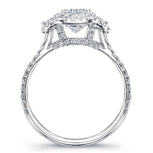 Cushion Cut Diamond Engagement Ring with Pave Halo, Engagement Ring,  - [Wachler]