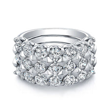 Load image into Gallery viewer, Triple Row Diamond Wedding Band, Wedding Bands,  - [Wachler]
